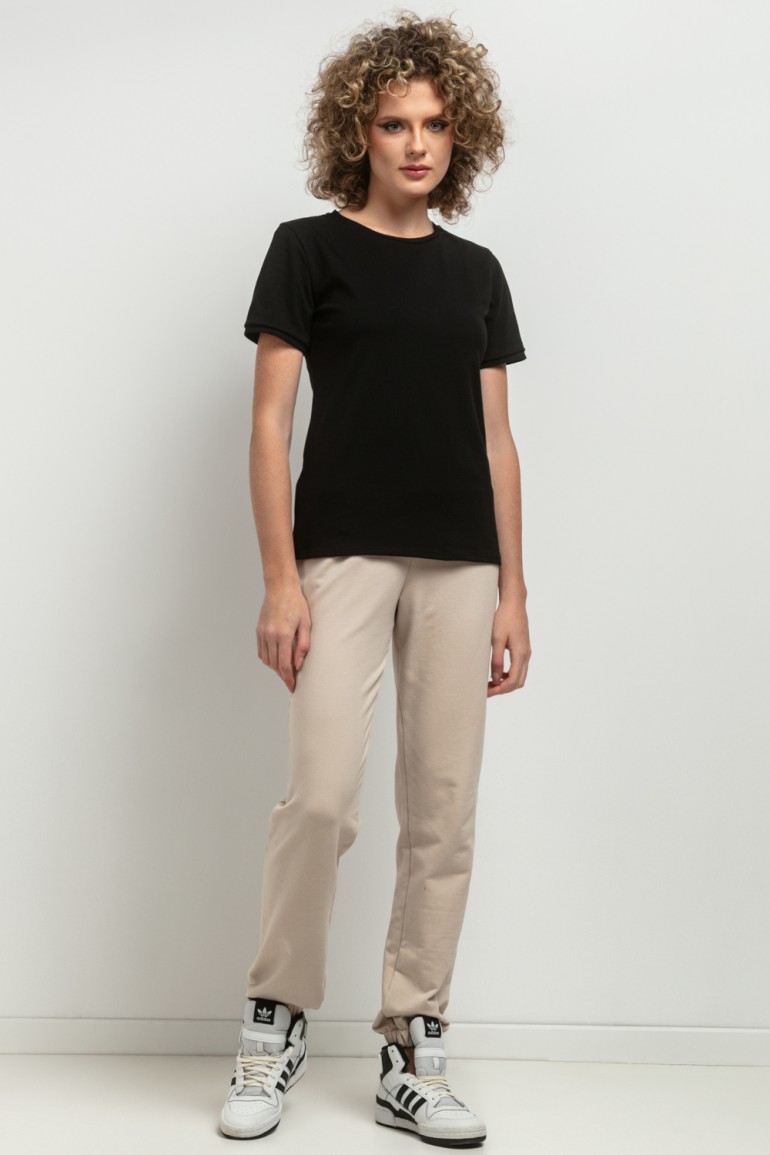CM7761 T-shirt damski z krótkim rękawem - czarny