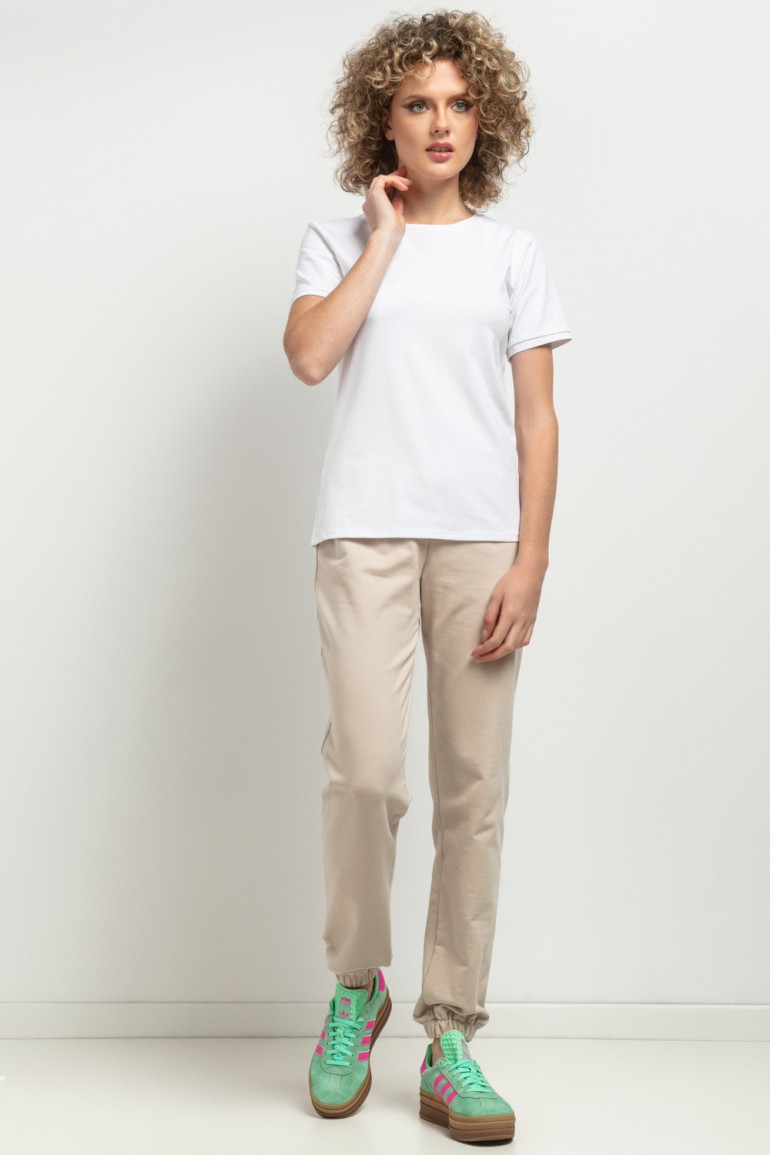 CM7761 T-shirt damski z krótkim rękawem - biały