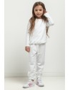 Spodnie dresowe typu jogger dla dziewczynki - białe