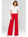 Biznesowe spodnie damskie szwedy - czerwone