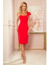 Elegancka sukienka dopasowana - czerwona