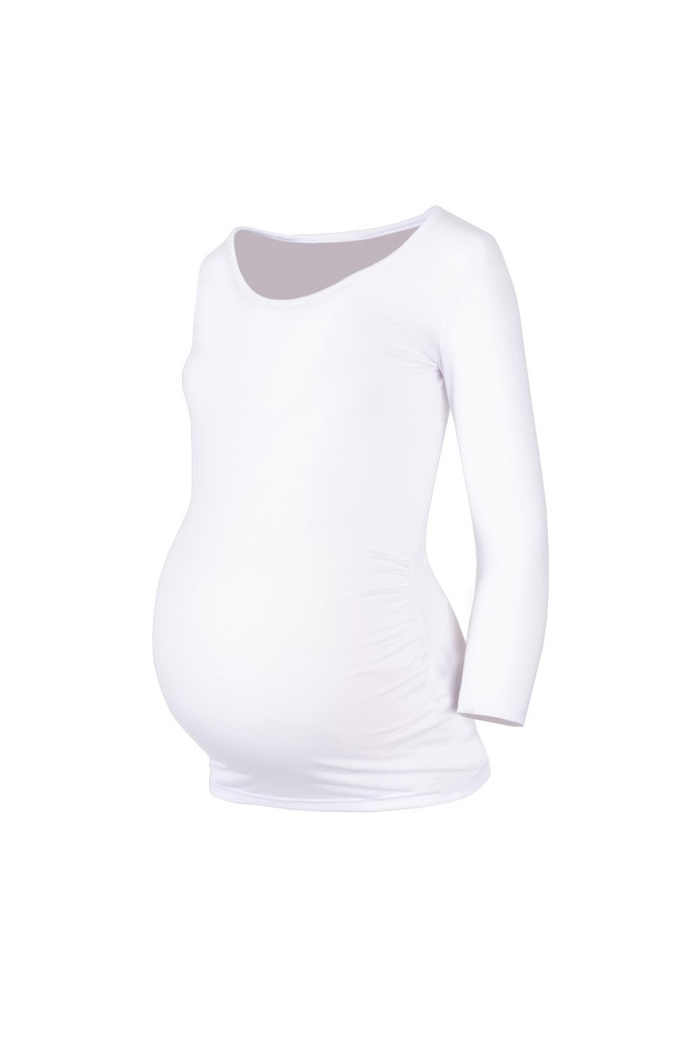 CM4724 Elegancka bluzka ciążowa - biała