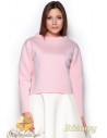 Damska bluza piankowa na stójce - różowa
