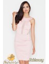 Ołówkowa sukienka wieczorowa - różowa