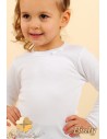 Klasyczna bluzeczka dla dziewczynki z koronką - biała