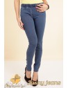 Legginsy jeans z kieszeniami - jasno jeansowe OUTLET