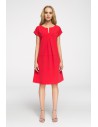 Stylowa sukienka o nowoczesnym kroju - czerwona
