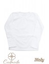 Bluzeczka dziecięca z cekinami i kokardką - biała