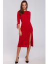 Sukienka z wiązaniami przy rękawach - czerwona