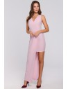 Długa asymetryczna sukienka - liliowa