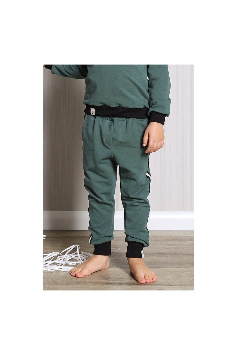 CM5088 Klasyczne bawełniane spodnie - zielone