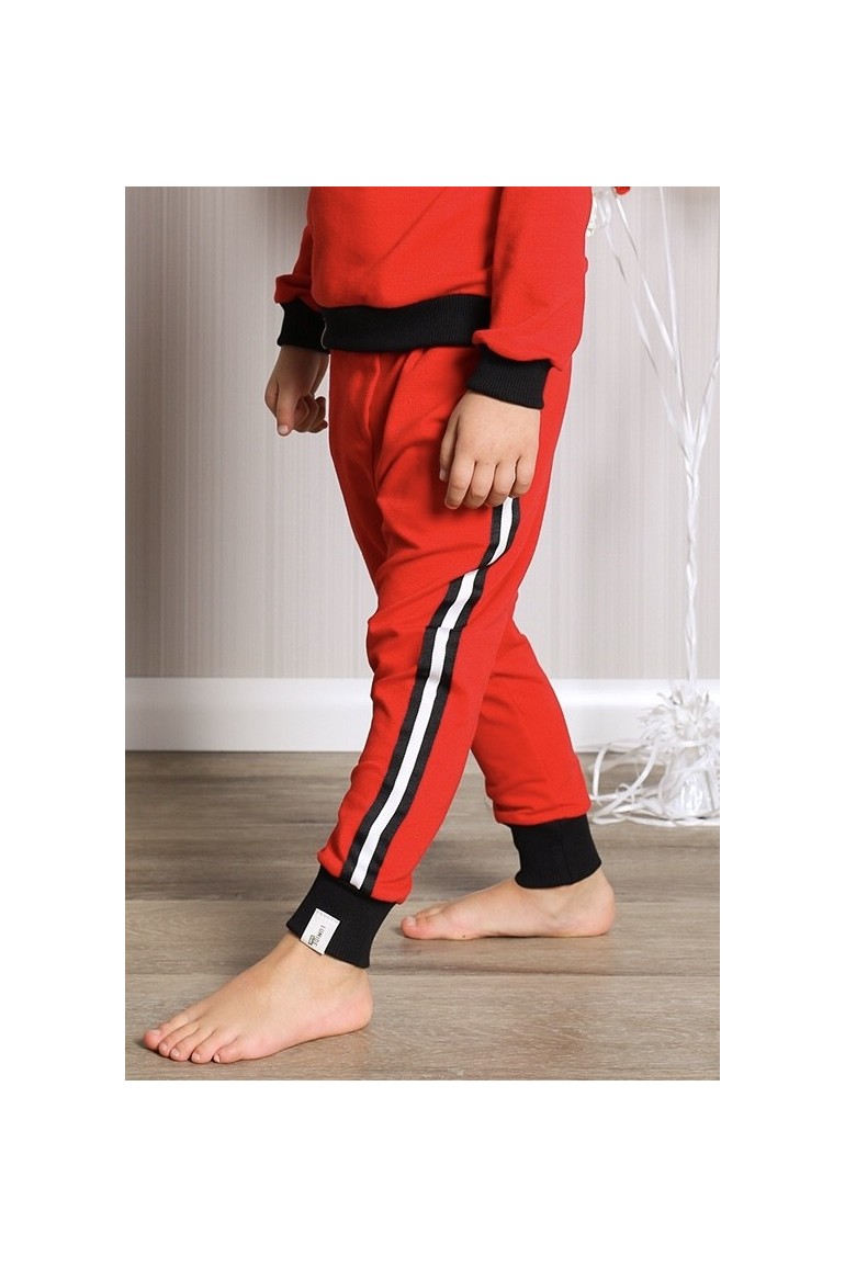 CM5088 Klasyczne bawełniane spodnie - czerwone