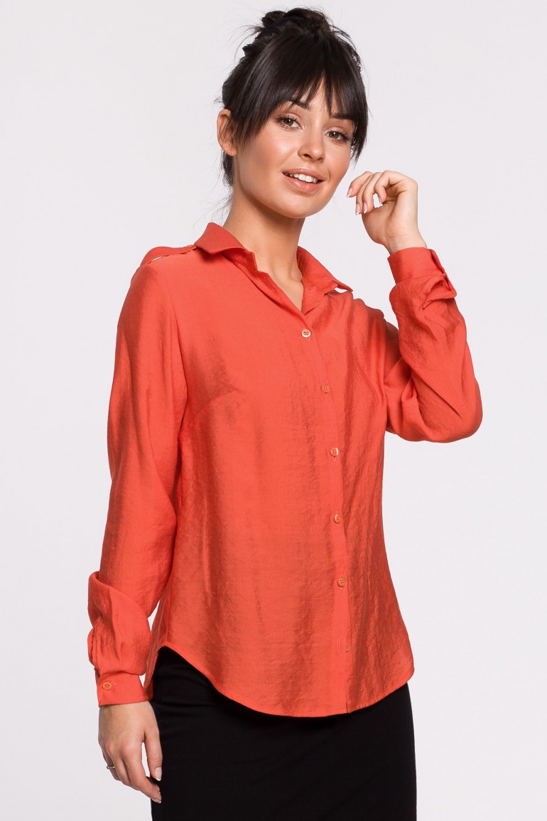 CM5150 Koszula z pagonami - pomarańczowa