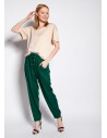 Luźne spodnie damskie - zielone