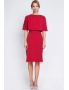 Sukienka mini z luźną górą - czerwona