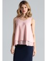 Dwuwarstwowa bluzka damska - różowa