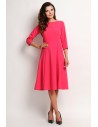 Elegancka biurowa sukienka  - różowa