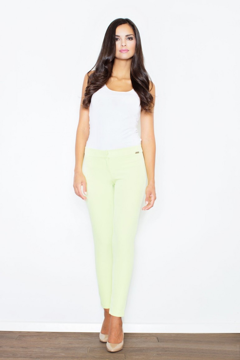CM1771 Eleganckie spodnie kobiece na lato - zielone