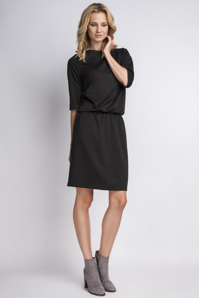 CM2766 Elegancka sukienka mini - czarna