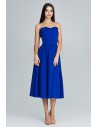 Elegancka sukienka bez rękawów - niebieska