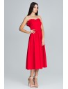 Elegancka sukienka bez rękawów - czerwona