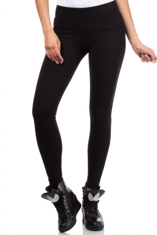 CM1811 Sportowe legginsy bez kieszeni - czarne