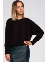 Sweter z szerokimi rękawami - czarny