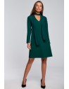 Sukienka z szyfonowym szalem - zielona