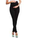 Ciążowe jeansowe legginsy spodnie z elastycznym pasem - czarne