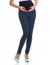 Ciążowe jeansowe legginsy spodnie z elastycznym pasem - jeansowe