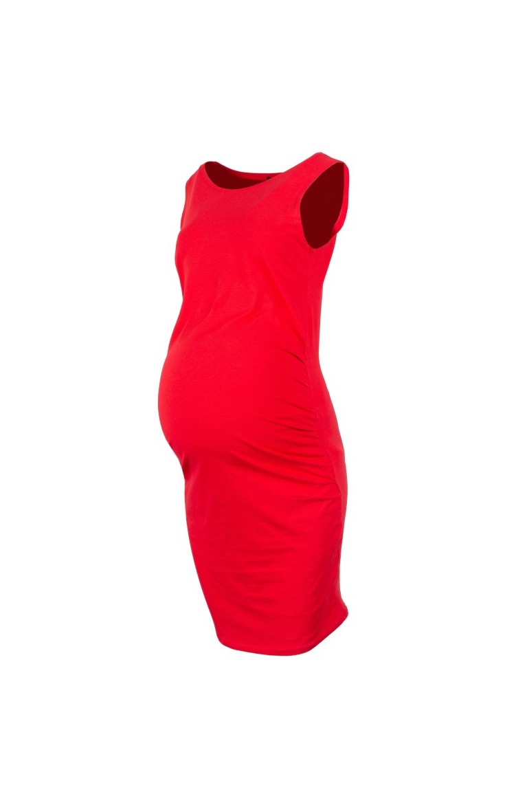 CM5775 Sukienka ciążowa na ramiączkach - czerwona
