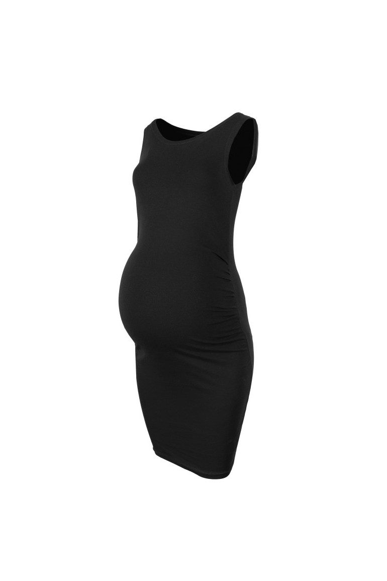 CM5775 Sukienka ciążowa na ramiączkach - czarna