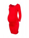 Bawełniana sukienka ciążowa - czerwona