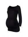 Elegancka bluzka ciążowa - czarna