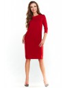 Dresowa sukienka midi - czerwona