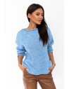 Klasyczny kobiecy sweter - niebieski