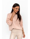 Klasyczny kobiecy sweter - różowy