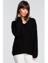 Sweter asymetryczny - czarny
