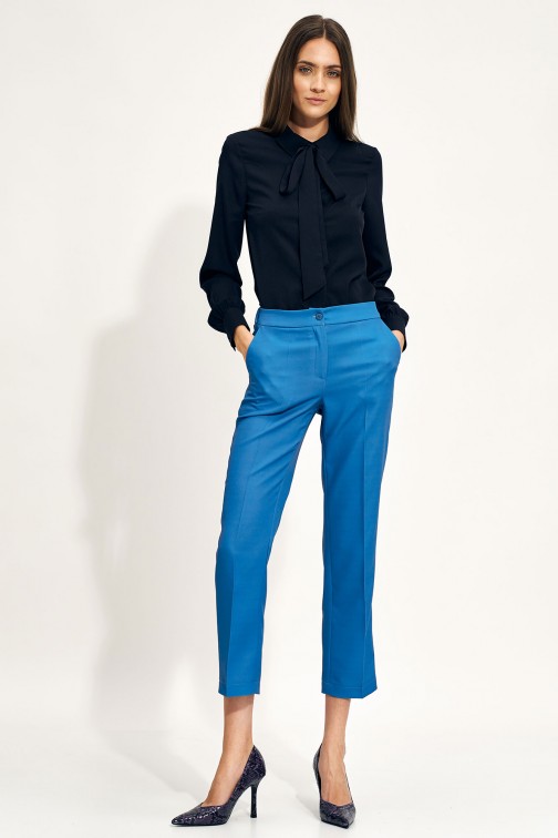 CM6769 Spodnie chino z kieszeniami - niebieskie