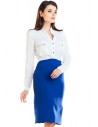 Elegancka spódnica biurowa - niebieska
