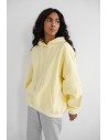 Bluza oversize z kapturem - żółta