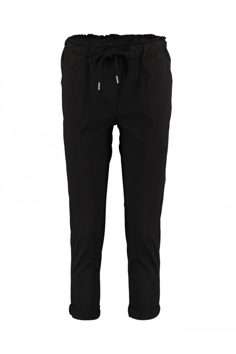 CM7017 Spodnie z kieszeniami i gumą w pasie - czarne