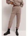 Spodnie dresowe typu jogger - jasnobrązowe
