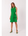 Sukienka żakietowa z wiązaniem - soczysto-zielona
