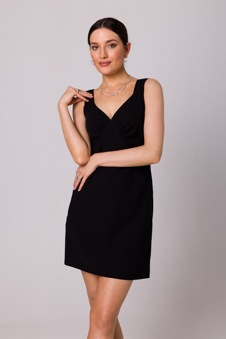CM7253 Sukienka mini na ramiączkach - czarna