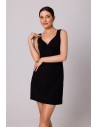 Sukienka mini na ramiączkach - czarna