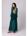 Sukienka maxi z odkrytymi plecami - zielona