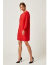 Klasyczna sukienka oversize - czerwona