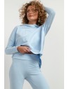 Luźna bluza damska o obszernym kroju - jasnoniebieska