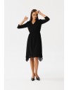 Sukienka szyfonowa midi - czarna